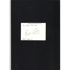 Signed card by BILL PERRY the BLACKPOOL & ENGLAND footballer
